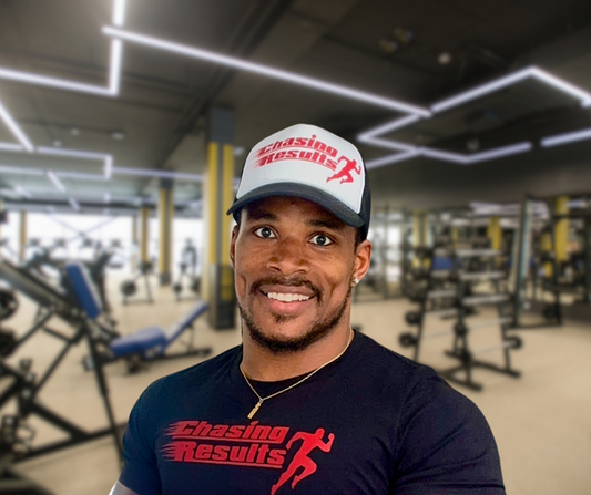 Chasing Results - Black and White Baseball Cap